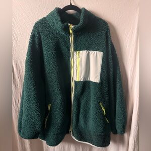 Universal Thread Forest Green Teddy Jacket